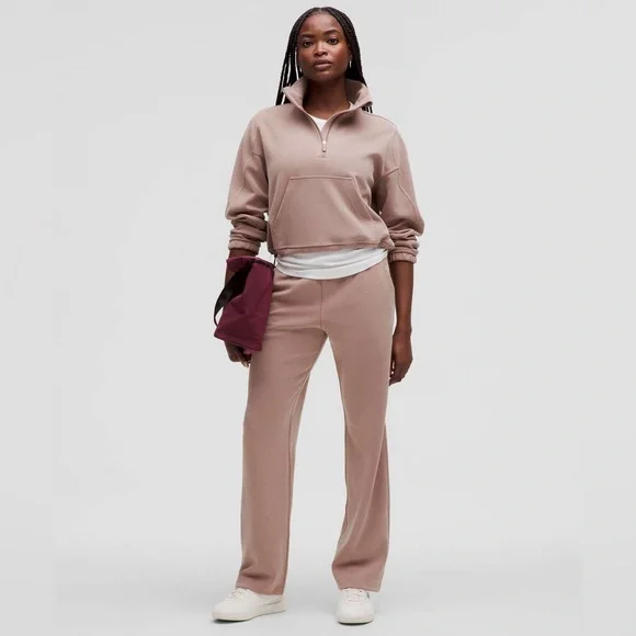 Lululemon•Brushed Softstreme Half Zip Cinch Pullover•Twilight Rose•FLAWLESS•8 - Picture 2 of 16